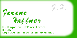 ferenc haffner business card